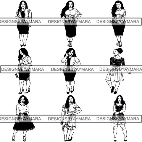 Bundle 9 Classy Lady SVG Cut Files For Silhouettes and Cricut