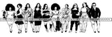 Bundle 10 BBW Woman Svg Retail Price $19.99 for Only $9.99 Big and Bougie Sexy Curvy Doll Perfect For Cutting .SVG .EPS .PNG.JPG Vector Clipart Cricut Circuit Cut Cutting