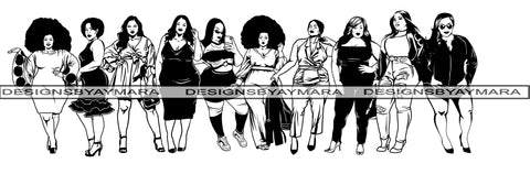 Bundle 10 BBW Woman Svg Retail Price $19.99 for Only $9.99 Big and Bougie Sexy Curvy Doll Perfect For Cutting .SVG .EPS .PNG.JPG Vector Clipart Cricut Circuit Cut Cutting