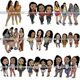 Bundle 9 Ladies Trip Getaway PNG File For Print