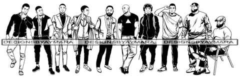 Bundle of Handsome Man SVG Fashion Model Confidence Male Attractive Men Power .SVG .EPS .PNG .JPG Vector Clipart Cricut Circuit Cut Cutting