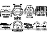 Bundle 8 Juneteenth SVG Quotes Cut Files For Silhouette and Cricut