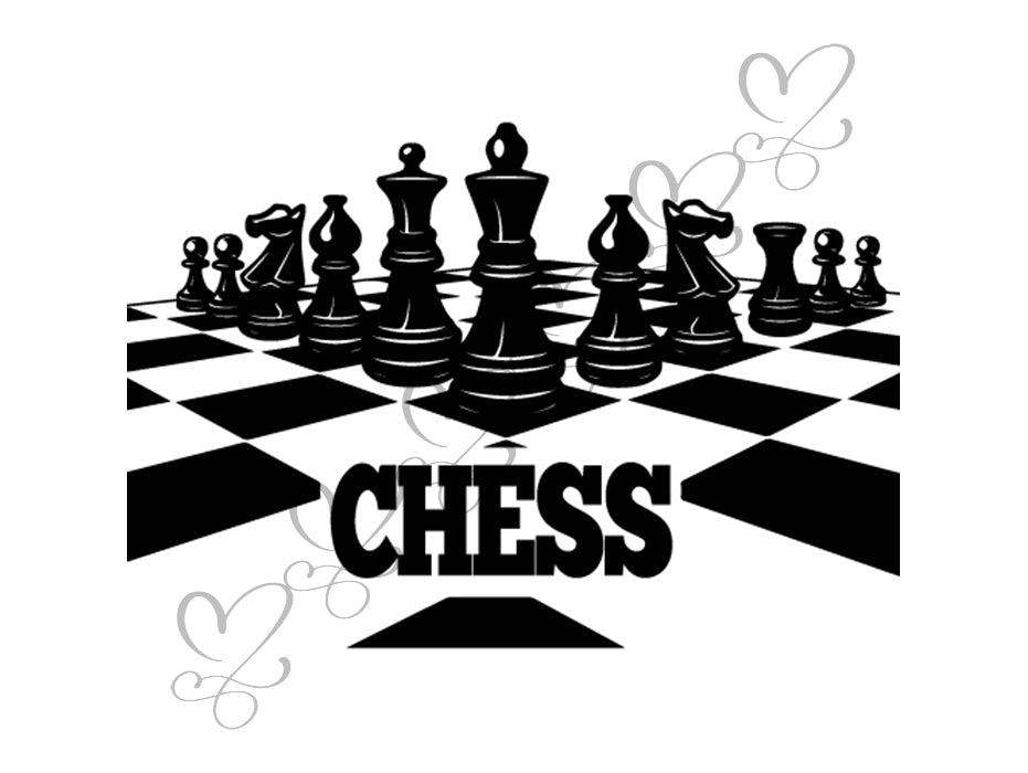Chess Pieces Strategy Battle Competition Board Game B/W SVG JPG PNG Ve –  DesignsByAymara