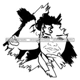 Black Couple Curly Hairs Girl Boy Kissing Cheek Couple Relationship Goals Soulmates True Love Woman Man Magic Melanin Nubian African American Lady Black And White SVG JPG PNG Vector Clipart Cricut Silhouette Cut Cutting