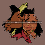 Black Couple Curly Hairs Girl Boy Kissing Cheek Couple Relationship Goals Soulmates True Love Woman Man Magic Melanin Nubian African American Lady SVG JPG PNG Vector Clipart Cricut Silhouette Cut Cutting