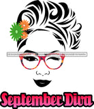 Bundle 12 Birthday Diva Wearing Glasses Headband Hair Bow Hipster Girls SVG JPG PNG Layered Cutting Files For Silhouette Cricut and More