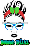 Bundle 12 Birthday Diva Wearing Glasses Headband Hair Bow Hipster Girls SVG JPG PNG Layered Cutting Files For Silhouette Cricut and More