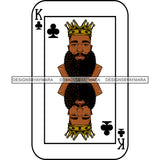 Ace King Man Royalty Blackjack Casino Card Game Attractive Black Man Bearded Hipster Male Guy Hombre Macho Manly SVG Files For Cutting