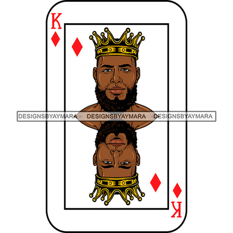 Ace King Man Royalty Blackjack Casino Card Game Attractive Black Man Bearded Hipster Male Guy Hombre Macho Manly SVG Files For Cutting