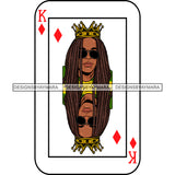 Ace King Man Royalty Blackjack Casino Card Game Attractive Black Man Bearded Hipster Male Guy Hombre Macho Manly SVG Files For Cutting