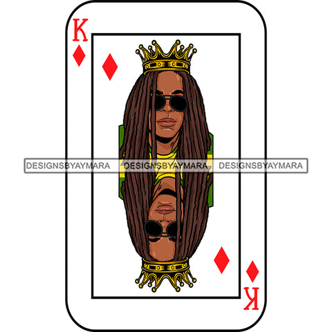 Ace King Man Royalty Blackjack Casino Card Game Attractive Black Man Bearded Hipster Male Guy Hombre Macho Manly SVG Files For Cutting