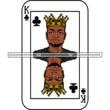 Ace King Man Royalty Blackjack Casino Card Game Attractive Black Man Bearded Hipster Male Guy Hombre Macho Manly SVG Files For Cutting