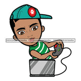 Teenager Boy Playing Video Game Having Fun Every Weekend Friends Illustration SVG JPG PNG Vector Clipart Cricut Silhouette Cut Cutting