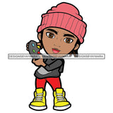 Teenager Boy Playing Video Game Having Fun Player Happy Expression Illustration SVG JPG PNG Vector Clipart Cricut Silhouette Cut Cutting