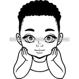 Adorable Baby Boy Child Kids Children Infant Toddler Innocent Hand In Face Love Cute Childhood Happy Joy Smile SVG JPG PNG Vector Clipart Cricut Silhouette Cut Cutting