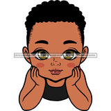 Adorable Baby Boy Child Kids Children Infant Toddler Innocent Love Hand In Face Cute Childhood Happy Joy Smile SVG JPG PNG Vector Clipart Cricut Silhouette Cut Cutting