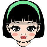 Adorable Baby Girl Asian Child Kids Children Infant Toddler Innocent Love Cute Childhood Happy Joy Smile SVG JPG PNG Vector Clipart Cricut Silhouette Cut Cutting