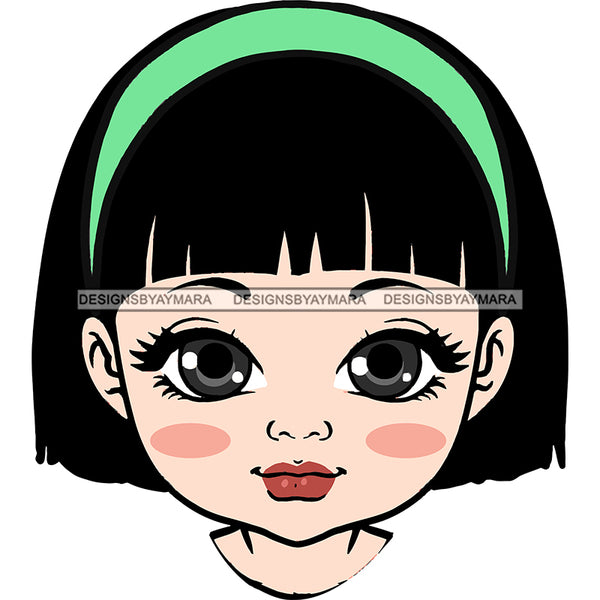 Adorable Baby Girl Asian Child Kids Children Infant Toddler Innocent Love Cute Childhood Happy Joy Smile SVG JPG PNG Vector Clipart Cricut Silhouette Cut Cutting