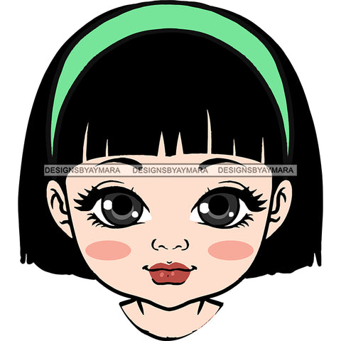 Adorable Baby Girl Asian Child Kids Children Infant Toddler Innocent Love Cute Childhood Happy Joy Smile SVG JPG PNG Vector Clipart Cricut Silhouette Cut Cutting