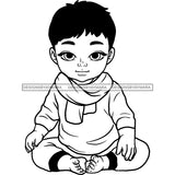 Adorable Baby Boy Asian Child Kids Children Infant Toddler Innocent Love Cute Childhood Happy Joy Smile SVG JPG PNG Vector Clipart Cricut Silhouette Cut Cutting