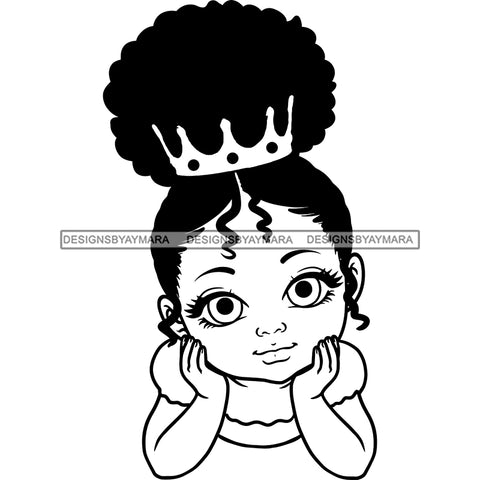 Adorable Baby Girl Little Princess Child Kids Children Infant Toddler Innocent Love Cute Childhood Happy Joy Smile SVG JPG PNG Vector Clipart Cricut Silhouette Cut Cutting