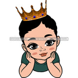 Adorable Baby Boy Hand In Face Little Prince Child Kids Children Infant Toddler Innocent Hand In Face Love Cute Childhood Happy Joy Smile SVG JPG PNG Vector Clipart Cricut Silhouette Cut Cutting