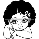 Adorable Baby Girl Hand In Face Child Kids Children Infant Toddler Innocent Hand In Face Love Cute Childhood Happy Joy Smile SVG JPG PNG Vector Clipart Cricut Silhouette Cut Cutting