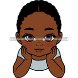 Adorable Baby Boy Child Kids Children Infant Toddler Innocent Hand In Face Love Cute Childhood, Happy Joy Smile SVG JPG PNG Vector Clipart Cricut Silhouette Cut Cutting