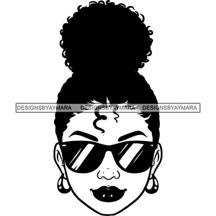 Beautiful Black Girl Face Sunglasses Smiling Happy Facial Expression I –  DesignsByAymara