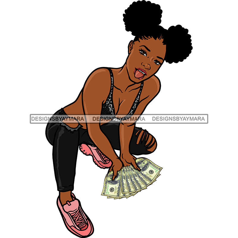 Black Girl Don't Try Me PNG for Sublimation, Black Woman Wearing