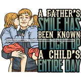 Happy Father's Day Quote Daughters Kissing Dad Daddy Happy Loving Family SVG JPG PNG Vector Clipart Cricut Silhouette Cut Cutting