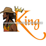 Sexy Black Man Profile King Crown Dreadlocks Hat Rasta Tank Top Fashion Style SVG JPG PNG Vector Clipart Cricut Silhouette Cut Cutting