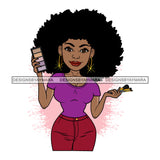Bundle 5 Lola Beauty Salon Make Up Artist Business Owner Element Logo Melanin African American Woman Black Girl Magic SVG JPG PNG Layered Cutting Files For Silhouette Cricut and More