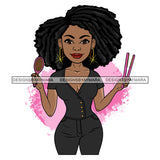 Bundle 5 Lola Beauty Salon Make Up Artist Business Owner Element Logo Melanin African American Woman Black Girl Magic SVG JPG PNG Layered Cutting Files For Silhouette Cricut and More