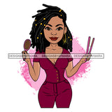 Bundle 5 Lola Beauty Salon Make Up Artist Business Owner Element Logo Melanin African American Woman Black Girl Magic SVG JPG PNG Layered Cutting Files For Silhouette Cricut and More