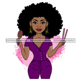 Bundle 5 Lola Beauty Salon Make Up Artist Business Owner Element Logo Melanin African American Woman Black Girl Magic SVG JPG PNG Layered Cutting Files For Silhouette Cricut and More