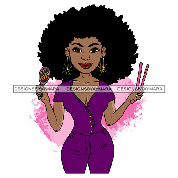 Bundle 5 Lola Beauty Salon Make Up Artist Business Owner Element Logo Melanin African American Woman Black Girl Magic SVG JPG PNG Layered Cutting Files For Silhouette Cricut and More