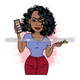 Bundle 5 Lola Beauty Salon Make Up Artist Business Owner Element Logo Melanin African American Woman Black Girl Magic SVG JPG PNG Layered Cutting Files For Silhouette Cricut and More