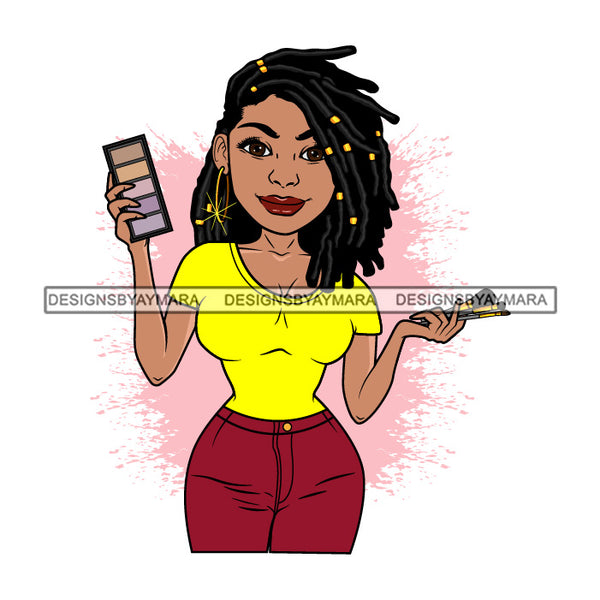 Bundle 5 Lola Beauty Salon Make Up Artist Business Owner Element Logo Melanin African American Woman Black Girl Magic SVG JPG PNG Layered Cutting Files For Silhouette Cricut and More