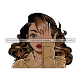 Bundle 5 Afro Lola Queen Boss Lady Covering Face With Hand Black Girl Magic Nubian Melanin Popping  SVG Cutting Files For Silhouette Cricut and More