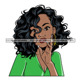 Bundle 5 Afro Beautiful Lola Hand In Her Face Queen Boss Lady Black Woman Nubian Melanin Popping SVG Cutting Files For Silhouette Cricut and More