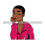 Bundle 5 Afro Lola Winkey Eyes Black Woman Black Girl Magic Layered SVG Cutting Files For Silhouette and Cricut and More!
