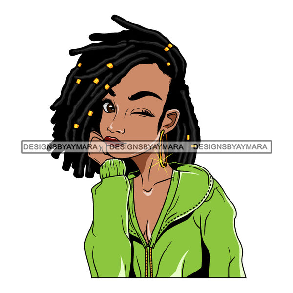 Bundle 5 Afro Lola Winkey Eyes Black Woman Black Girl Magic Layered SVG Cutting Files For Silhouette and Cricut and More!