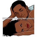 Afro Power Couple Man Woman Relationships Together Soulmates Portrait Melanin Romance Affection True Love SVG JPG PNG Vector Clipart Cricut Silhouette Cut Cutting