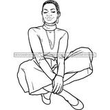 Adult Woman Older Lady Classy Mature Elderly Grey Hair Pretty Grandma SVG Cutting Files For Silhouette Cricut and More!