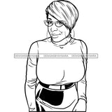 Adult Woman Older Lady Classy Mature Elderly Grey Hair Beautiful Grandma SVG Cutting Files For Silhouette Cricut and More!