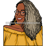 Adult Woman Older Lady Classy Mature Elderly Grey Hair Beautiful Grandma SVG Cutting Files For Silhouette Cricut and More!