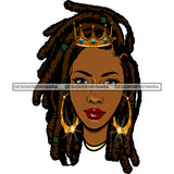 Bundle 4 Afro Woman Queen Gold Crown Melanin Nubian African American Women SVG PNG JPG Cutting Files For Cricut Silhouette and More!