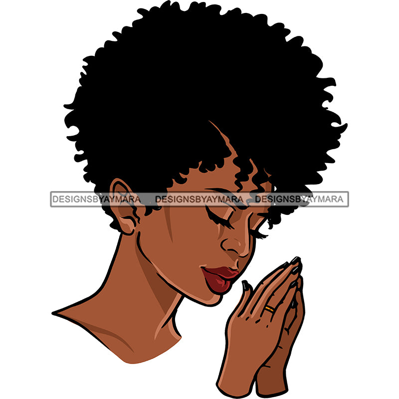 pray clip art black lady