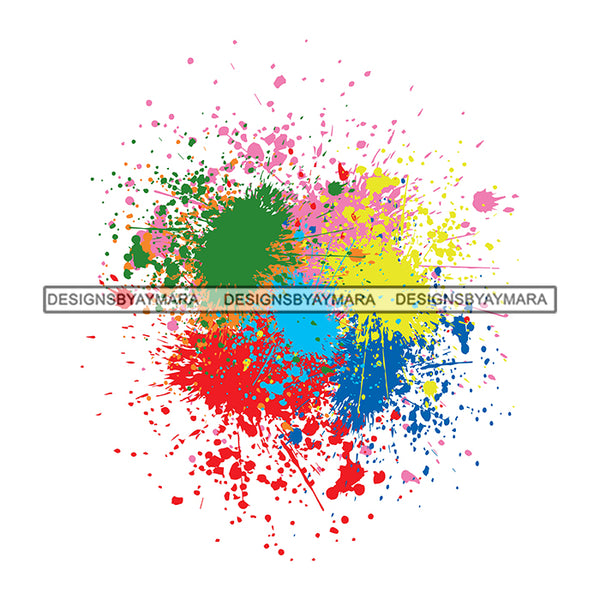 Splash Colorful Background Ideas SVG PNG JPG Cut Files For Silhouette Cricut and More!